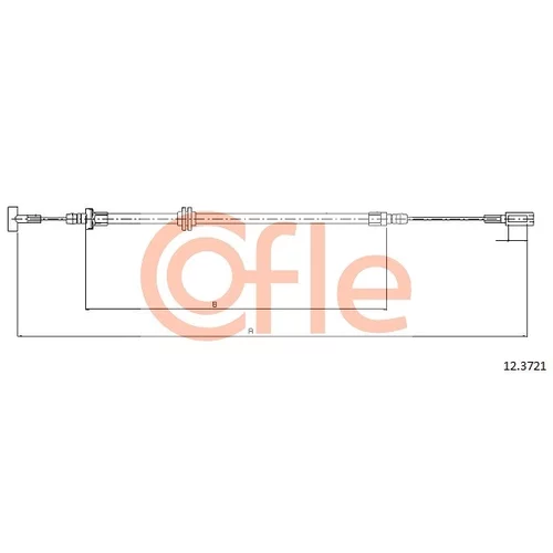 Ťažné lanko parkovacej brzdy COFLE 12.3721