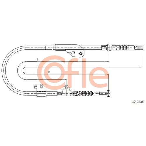 Ťažné lanko parkovacej brzdy COFLE 17.0238