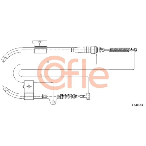 Ťažné lanko parkovacej brzdy COFLE 17.0334