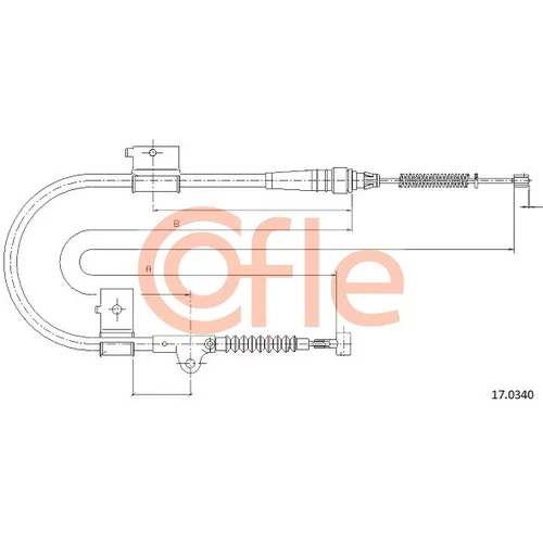 Ťažné lanko parkovacej brzdy COFLE 17.0340