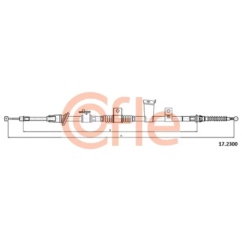 Ťažné lanko parkovacej brzdy COFLE 17.2300