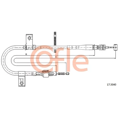 Ťažné lanko parkovacej brzdy COFLE 17.5040