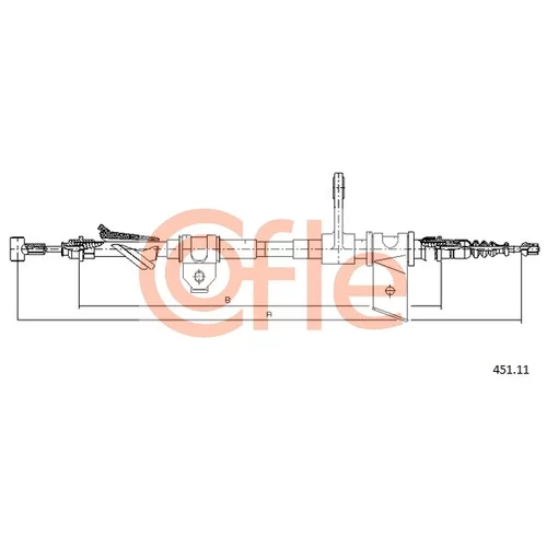 Ťažné lanko parkovacej brzdy COFLE 451.11