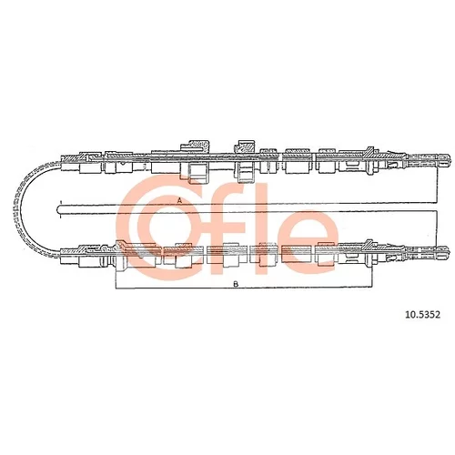 Ťažné lanko parkovacej brzdy COFLE 92.10.5352