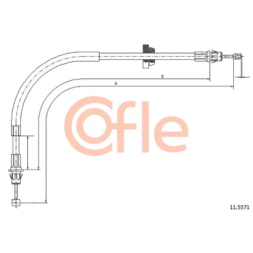 Ťažné lanko parkovacej brzdy COFLE 92.11.5571
