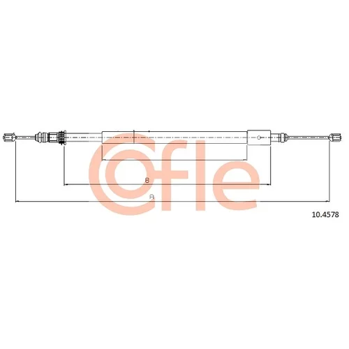 Ťažné lanko parkovacej brzdy 10.4578 /COFLE/