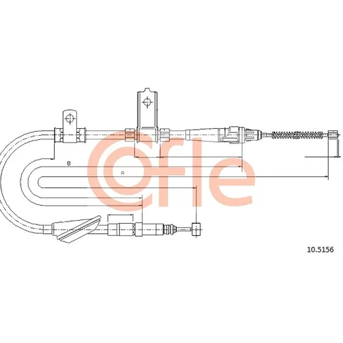 Ťažné lanko parkovacej brzdy COFLE 10.5156