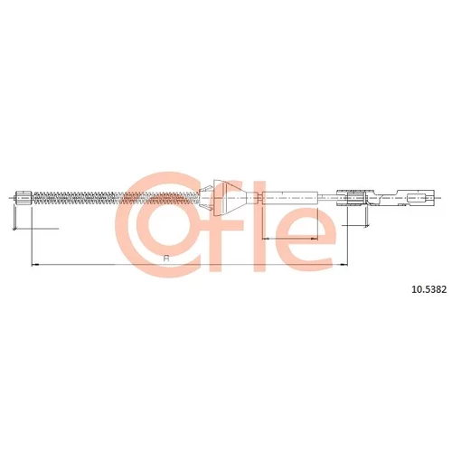 Ťažné lanko parkovacej brzdy COFLE 10.5382