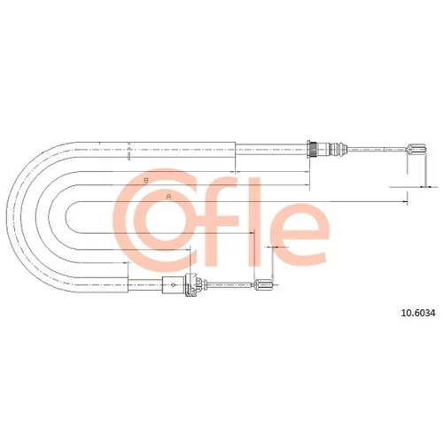 Ťažné lanko parkovacej brzdy COFLE 10.6034