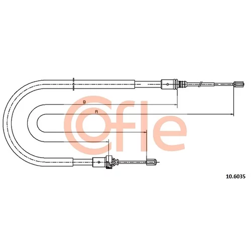 Ťažné lanko parkovacej brzdy COFLE 10.6035