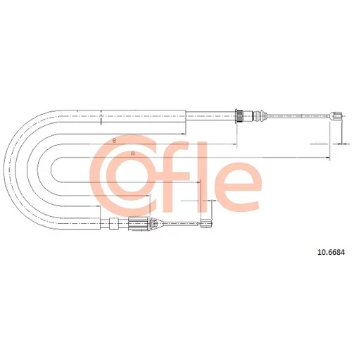Ťažné lanko parkovacej brzdy COFLE 10.6684
