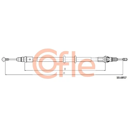 Ťažné lanko parkovacej brzdy COFLE 10.6857