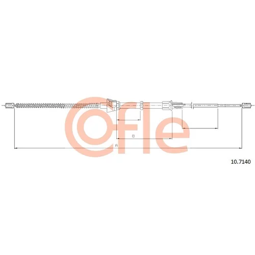 Ťažné lanko parkovacej brzdy 10.7140 /COFLE/