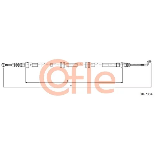 Ťažné lanko parkovacej brzdy COFLE 10.7394
