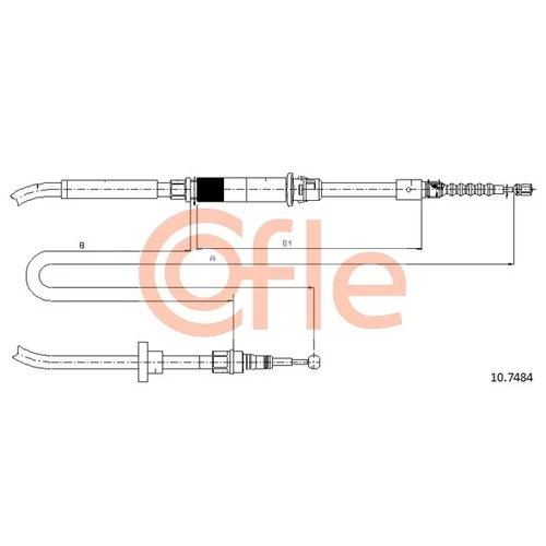 Ťažné lanko parkovacej brzdy COFLE 10.7484