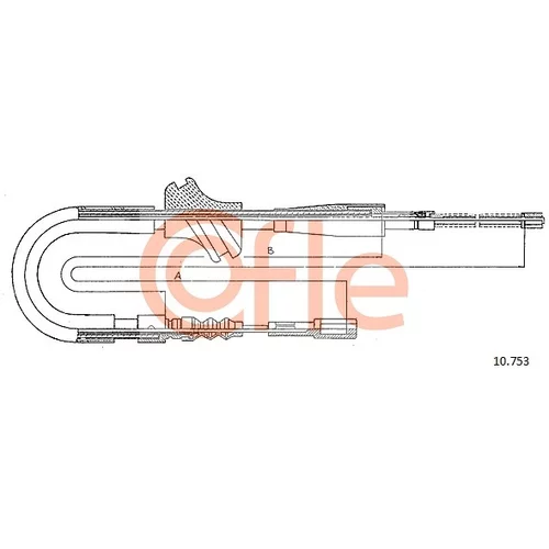 Ťažné lanko parkovacej brzdy COFLE 10.753