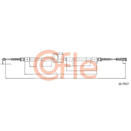 Ťažné lanko parkovacej brzdy COFLE 10.7557