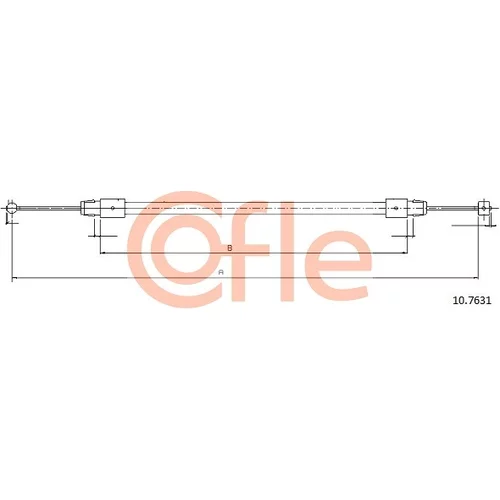 Ťažné lanko parkovacej brzdy COFLE 10.7631