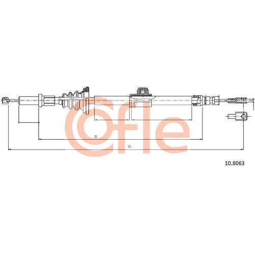 Ťažné lanko parkovacej brzdy COFLE 10.8063