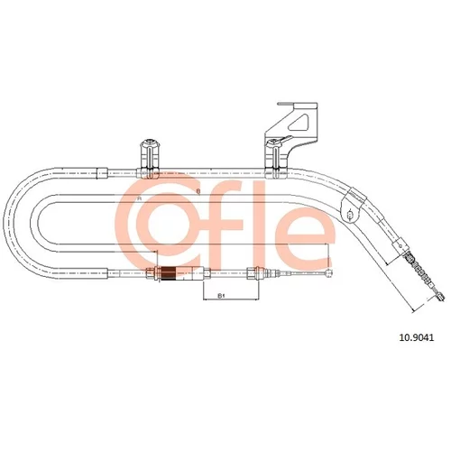 Ťažné lanko parkovacej brzdy COFLE 10.9041