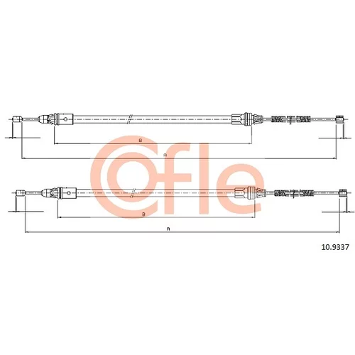 Ťažné lanko parkovacej brzdy COFLE 10.9337