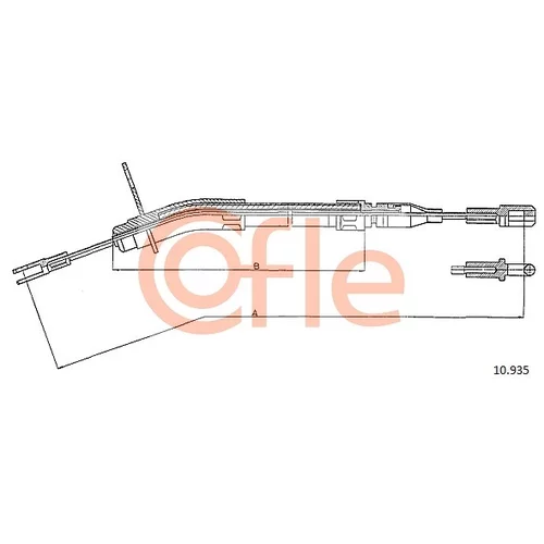 Ťažné lanko parkovacej brzdy COFLE 10.935