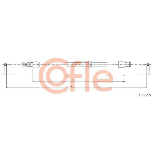 Ťažné lanko parkovacej brzdy COFLE 10.9515