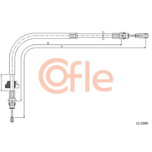Ťažné lanko parkovacej brzdy COFLE 11.5580