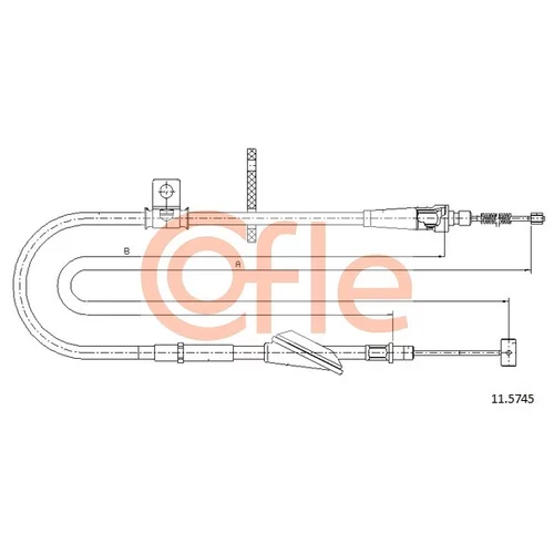 Ťažné lanko parkovacej brzdy COFLE 11.5745