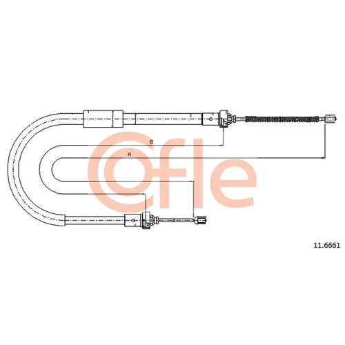 Ťažné lanko parkovacej brzdy COFLE 11.6661