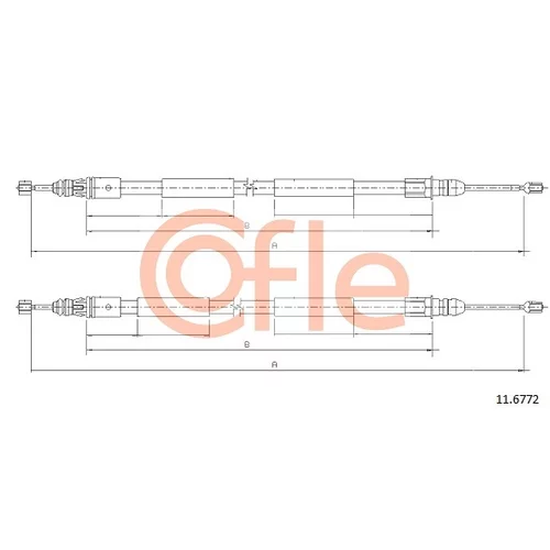 Ťažné lanko parkovacej brzdy COFLE 11.6772