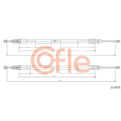 Ťažné lanko parkovacej brzdy COFLE 11.6773