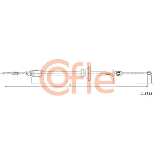 Ťažné lanko parkovacej brzdy COFLE 11.6813