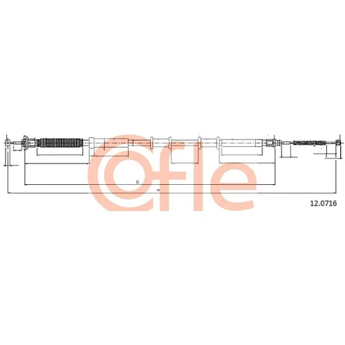 Ťažné lanko parkovacej brzdy COFLE 12.0716