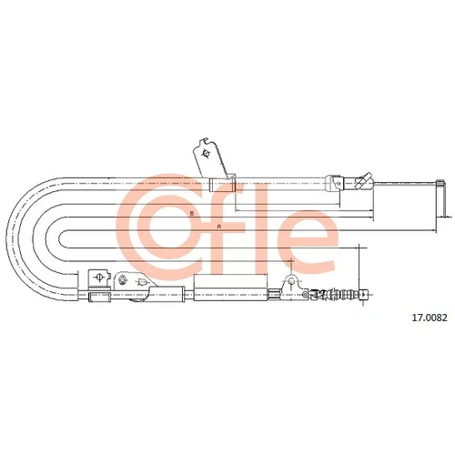 Ťažné lanko parkovacej brzdy COFLE 17.0082