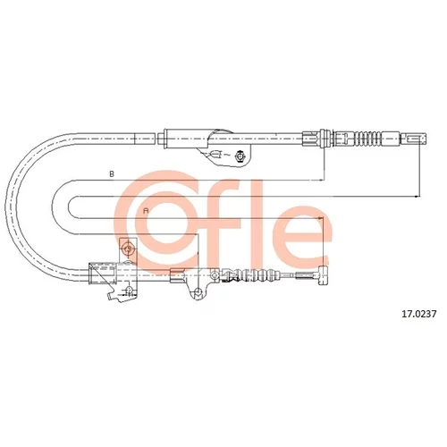 Ťažné lanko parkovacej brzdy COFLE 17.0237