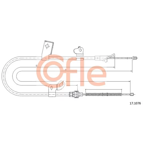 Ťažné lanko parkovacej brzdy COFLE 17.1076