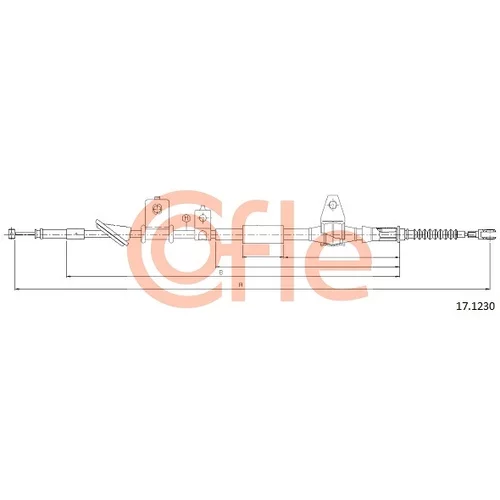 Ťažné lanko parkovacej brzdy COFLE 17.1230
