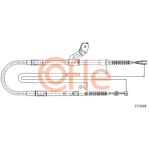 Ťažné lanko parkovacej brzdy 17.1418 /COFLE/