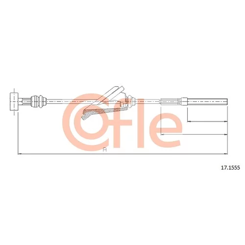 Ťažné lanko parkovacej brzdy COFLE 17.1555