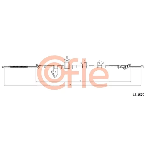 Ťažné lanko parkovacej brzdy COFLE 17.1570