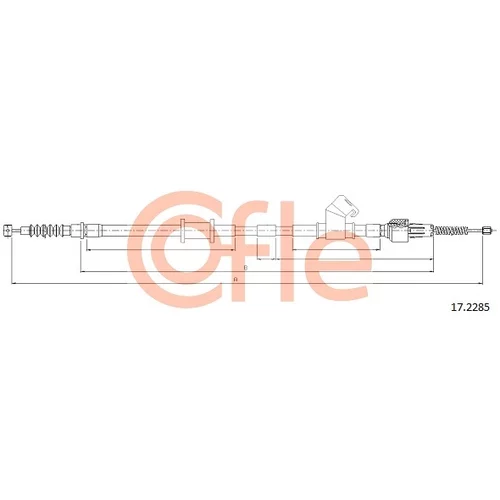 Ťažné lanko parkovacej brzdy COFLE 17.2285