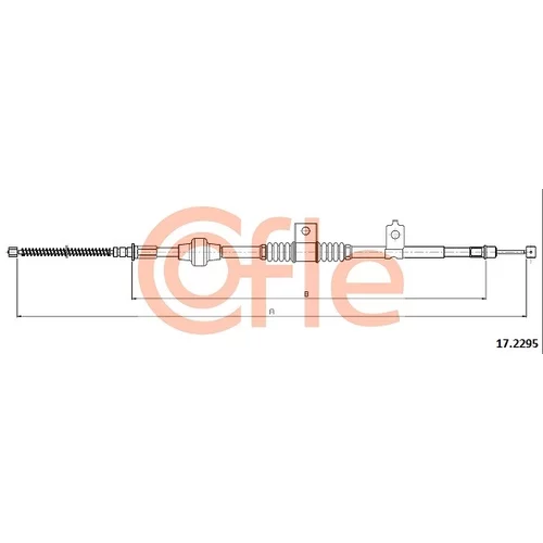 Ťažné lanko parkovacej brzdy COFLE 17.2295