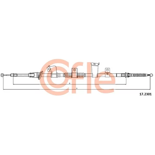 Ťažné lanko parkovacej brzdy COFLE 17.2301