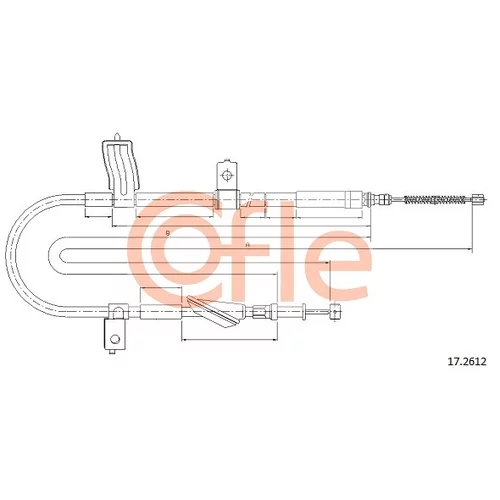 Ťažné lanko parkovacej brzdy COFLE 17.2612