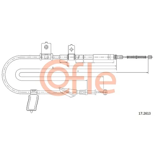 Ťažné lanko parkovacej brzdy COFLE 17.2613