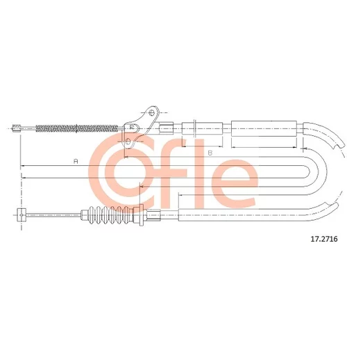 Ťažné lanko parkovacej brzdy COFLE 17.2716