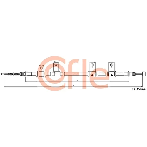 Ťažné lanko parkovacej brzdy COFLE 17.3504A