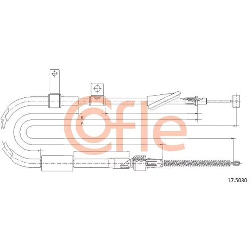Ťažné lanko parkovacej brzdy COFLE 17.5030