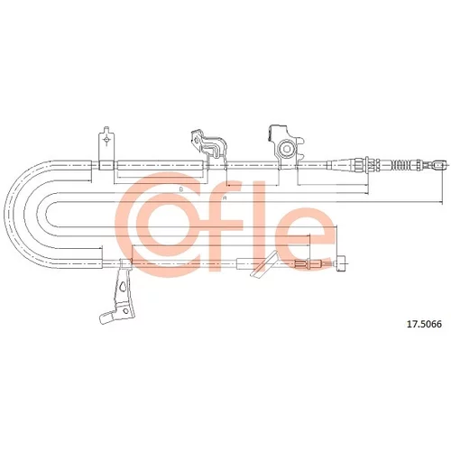 Ťažné lanko parkovacej brzdy COFLE 17.5066
